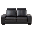 AE210 Black Color With Faux Leather Loveseat