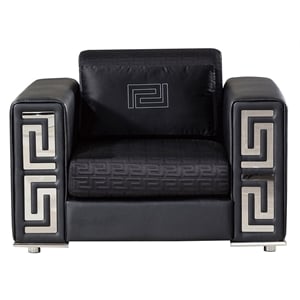 AE223 Black Color With Faux Leather and Fabric Chair