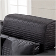 AE223 Black Color With Faux Leather and Fabric Loveseat
