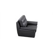 EK092 Gray Color With Italian Leather Chair