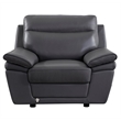 EK092 Gray Color With Italian Leather Chair