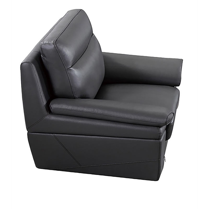 EK092 Gray Color With Italian Leather Chair