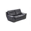 EK092 Gray Color With Italian Leather Loveseat