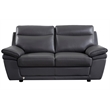 EK092 Gray Color With Italian Leather Loveseat