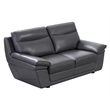 EK092 Gray Color With Italian Leather Loveseat