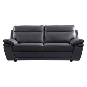 EK092 Gray Color With Italian Leather Sofa