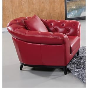 EK093 Red Color With Italian Full Leather Chair