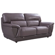 EK099 Dark Tan Color With Italian Leather Loveseat