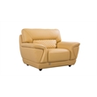 EK099 Yellow Color With Italian Leather Chair
