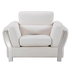 AE690 White Color With Microfiber Leather Chair