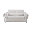 AE690 White Color With Microfiber Leather Loveseat