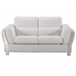 AE690 White Color With Microfiber Leather Loveseat
