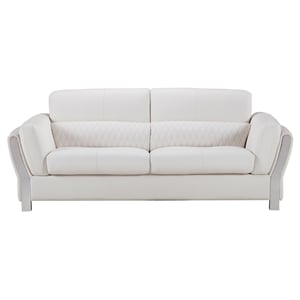 AE690 White Color With Microfiber Leather Sofa