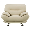 AE709 Cream (Khaki) Color Chair with Faux Leather