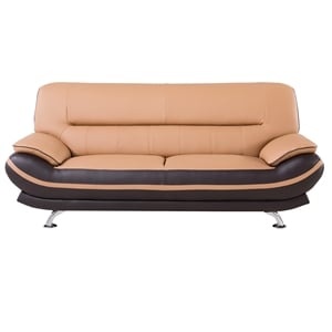 AE709 Light Brown and Dark Brown Color With Sofa with Faux Leather