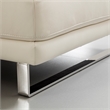 EK-L025 White Color With Italian Leather Sectional - Left Facing Chaise
