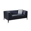 AE-D820 Black Color With Faux Leather Loveseat