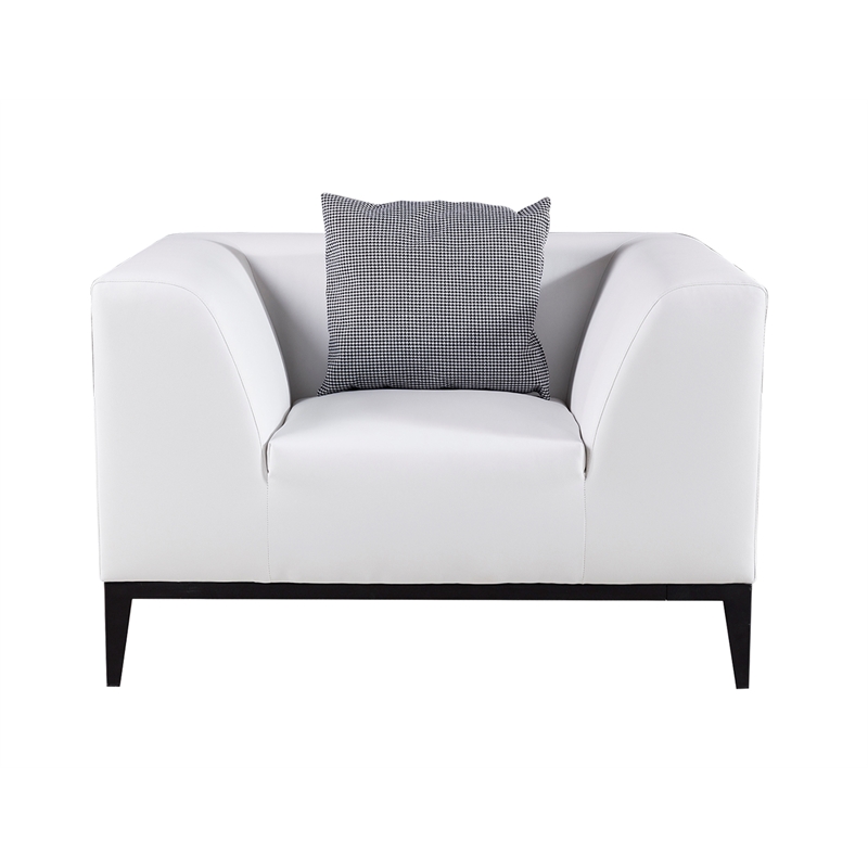 AE-D820 White Color With Faux Leather Chair