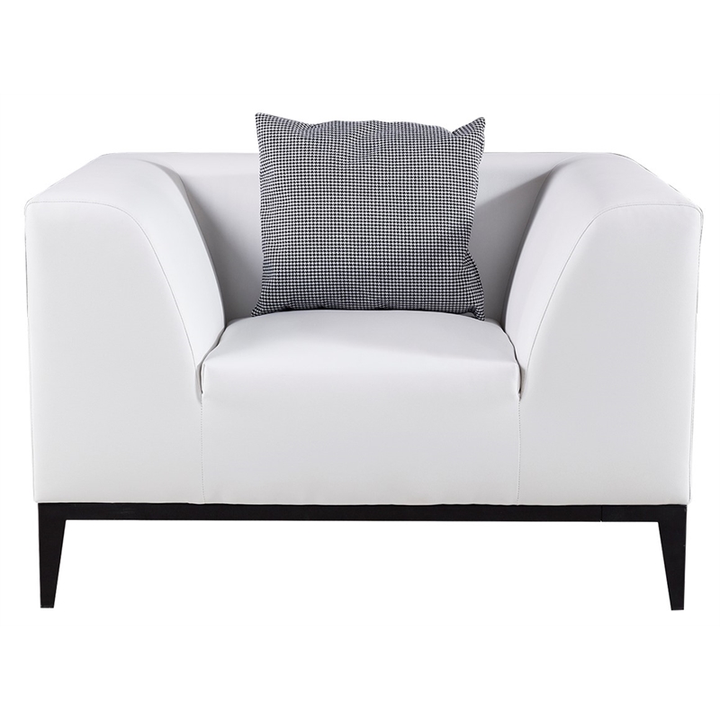 AE-D820 White Color With Faux Leather Chair