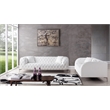 AE-D822 White Color With Faux Leather Loveseat