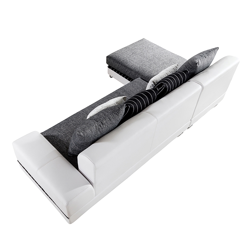AE-L131 Gray Color With Fabric Sectional - Left Facing Chaise