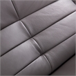 EK-L070 Gray Color With Italian Leather Sectional - Left Facing Chaise