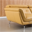 EK-L083 Yellow Italian Leather Sectional - Right Facing Chaise