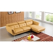 EK-L083 Yellow Italian Leather Sectional - Right Facing Chaise