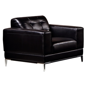 EK003 Black Color With Italian Leather Chair