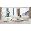 EK003 White Color With Italian Leather Chair