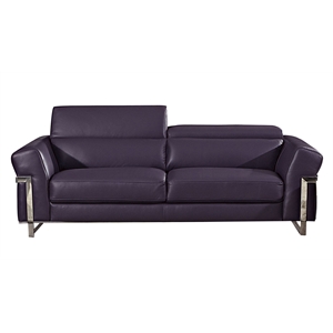 EK012 Purple Color With Italian Full Leather Sofa