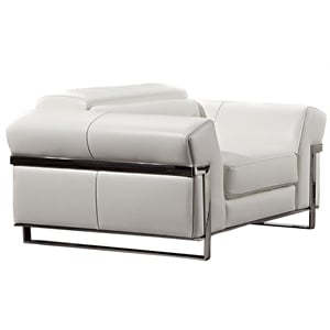 EK012 White Color With Italian Full Leather Chair