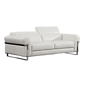 EK012 White Color With Italian Full Leather Sofa