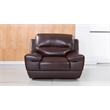 EK018 Dark Brown Color With Italian Leather Chair