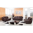 EK018 Dark Brown Color With Italian Leather Loveseat