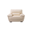 EK019 Cream Color With Italian Leather Chair