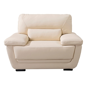 EK019 Cream Color With Italian Leather Chair
