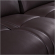 EK-L201 Dark Brown Color With Genuine Leather Sectional - Right Facing Chaise