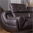 EK-L201 Dark Brown Color With Genuine Leather Sectional - Right Facing Chaise