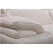 EK-L525L White Color With Top Grain Leather- Right Facing Chaise Sectional