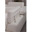 EK-L525L White Color With Top Grain Leather- Right Facing Chaise Sectional