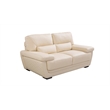 EK019 Cream Color With Italian Leather Loveseat