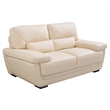 EK019 Cream Color With Italian Leather Loveseat