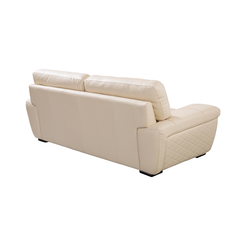 EK019 Cream Color With Italian Leather Sofa