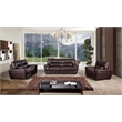 EK019 Dark Brown Color With Italian Leather Loveseat