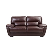 EK019 Dark Brown Color With Italian Leather Loveseat