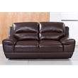 EK019 Dark Brown Color With Italian Leather Loveseat