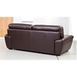 EK019 Dark Brown Color With Italian Leather Loveseat