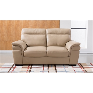 EK020 Tan Color With Italian Leather Loveseat