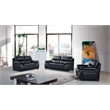 EK041 Black Color With Italian Leather Loveseat